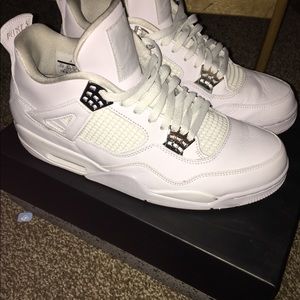 all white 4s jordans